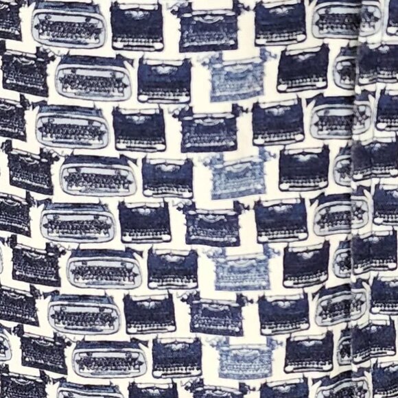 Horst Navy All Over Typewriter Print Long Sleeve Shirt - Picture 3 of 6